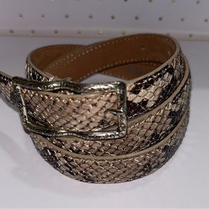 Brighton Snakeskin Skinny Belt size 32